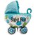 Balão Metalizado Carrinho Bebe Azul 26''X31'' - Imagem 1