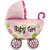 Balão Metalizado Carrinho Bebe Rosa 26''X31' - Imagem 1