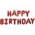 Balão Metalizado Happy Birthday Pacote Vermelho 16" / 40cm - Imagem 1