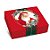 Caixa Retângular com Tampa e Fundo Decorado New Noel Boas Festas P 17X13,5X4,5 - 1 Un - Imagem 1