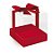 Caixa Para Panetone com Acetato Esplendor Vermelho P 11x11x12cm - 10 Un - Imagem 1