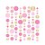Cortina Decorativa Bolas Rosa - Ouro - 6 Un - Imagem 1