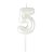 Vela N°5 Balão Branco Perolizado - Imagem 1
