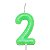 Vela Verde Neon Número 2 - Imagem 1