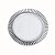 Linha Premium Prato Branco com Borda Prata 18 cm - 6 Un - Imagem 1