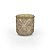 Vaso Cerâmica Flor Dourada - G 15x15x15 - Imagem 3