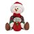 Boneco de Neve Sentado Camisa Xadrez - Imagem 1
