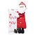 Noel Decorativo Placa Feliz Natal Vermelho e Branco e Preto - Imagem 1