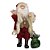 Noel em Pé com Saco de Presente Vermelho e Marrom e Bege 24cm - Imagem 1