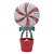 Pirulito Decorativa Vermelho em Metal - Imagem 1