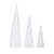 Trio Cones Decorativos com 60 Leds Branco P M e G Bivolt - Imagem 1