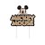 Vela Mickey Mouse Colorido Glitter Dourada - Imagem 1
