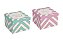 Caixa Surpresa para 9 Brigadeiros Chevron Compose Colorido 13,7x13,7x10cm - Imagem 1