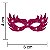 Máscara Carnaval Glitter Rosa Mod 01 - Imagem 2