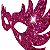 Máscara Carnaval Glitter Rosa Mod 01 - Imagem 3