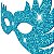 Máscara Carnaval Glitter Azul Mod 01 - Imagem 3