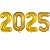 Kit Balão Metalizado 2025 Holográfico Glitter Ouro 40" 101cm - Imagem 1