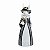 Coelha Decorativo Resina com Vest Vitoriano Preto e Branco 35x13x12 - 1 Un - Imagem 1