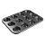 Forma Aço Carbono Cupcake Preto 35X26,2X2,6cm - 12 Cavidades - Imagem 1