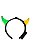 Tiara Diabinho Verde e Amarelo - Chifre que Acende - Imagem 1