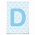 Letra para Faixa Decorativa D Azul - 6 Un - Imagem 1