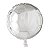 Balão Metalizado Redondo Com Canudo Prata 18" - SilverPlastic - 1 un - Imagem 1
