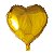 Balão Metalizado Coração com Canudo Dourado 18" - Imagem 1