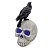 Crânio Decorativo Corvo Negro Com Luz - 1 Un - Imagem 1