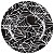 Sousplat Teia Preto/Branco - Cromus - 1 Un - Imagem 1