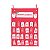 Calendário Em Feltro Vermelho Branco 70cm - 1 Un - Imagem 1