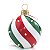 Bola Listrada com Led Verde Vermelho Branco  34cm 3AA   - 1 Un - Imagem 1