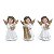 Anjo Decorativo com Instrumentos Sortido Branco Ouro 16cm - 1 Un - Imagem 1