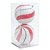 Bola Listrada Branco Vermelho Verde 15cm - Jogo com 2 Peças - Imagem 1
