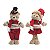 Urso Dec com Roupa Em Pé Marrom Vermelho Branco 40cm - 1 Un - Imagem 1