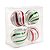 Bola Vidro Candy Branco Vermelho Verde 10cm - Jogo com 4 Peças - Imagem 1