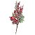 Pick Decorativo Nevado Folha Fruta Vermelho Verde Branco 31cm - 1 Un - Imagem 1