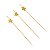 Palito em Bambu para Petiscos 12cm - Natal - Estrelinha Dourada - Imagem 1