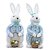 Coelhos Decorativos Xadrez Azul e Branco G (Doce Vício) - 2 Un - Imagem 1