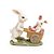 Coelhos Decorativos com Carriola Claro (Labelle) - 1 Un - Imagem 1
