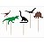 Palito Decorativo Dinossauro M - 5 Unid - Imagem 1