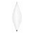 Balão Qualatex 27" - Taper - Branco Metalizado Liso - 1 Un - Imagem 1
