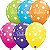 Balão Qualatex 11" - Qx Party Balloon Estampado - Parabens-Pontos - 6 Un - Imagem 1