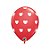 Balão Qualatex 11" - Qx Party Balloon Estampado - Corações Grandes - 6 Un - Imagem 1