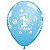 Balão Qualatex 11" - Redondo Azul Claro - Happy 1St Birthday!-Menino - 50 Un - Imagem 1