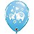 Balão Qualatex 11" - Redondo Azul Claro - It'S A Boy!-Elefantes - 50 Un - Imagem 1