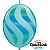 Balão Qualatex 12" - Q-Link Azul Carbono - Listras Onduladas - 50 Un - Imagem 1