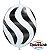 Balão Qualatex 12" - Q-Link Branco - Listras Onduladas Pretas - 50 Un - Imagem 1