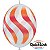 Balão Qualatex 12" - Q-Link Diamante Transparente - Listras Onduladas Laranja E Vermelho - 50 Un - Imagem 1