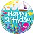 Balão Qualatex 22" - Bubble Simples - Birthday-Diversão Maritima - 1 Un - Imagem 1