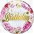 Balão Qualatex 22" - Bubble Simples - Happy Birthday To You-Peonies - 1 Un - Imagem 1
